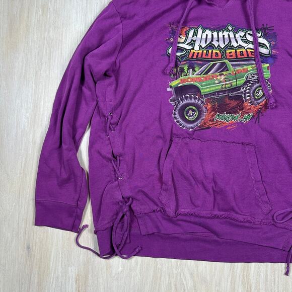 MV Sport Howies Mud Bog Monster Truck Graphic Pullover Hoodie Casual Sweater XL - Picture 4 of 16